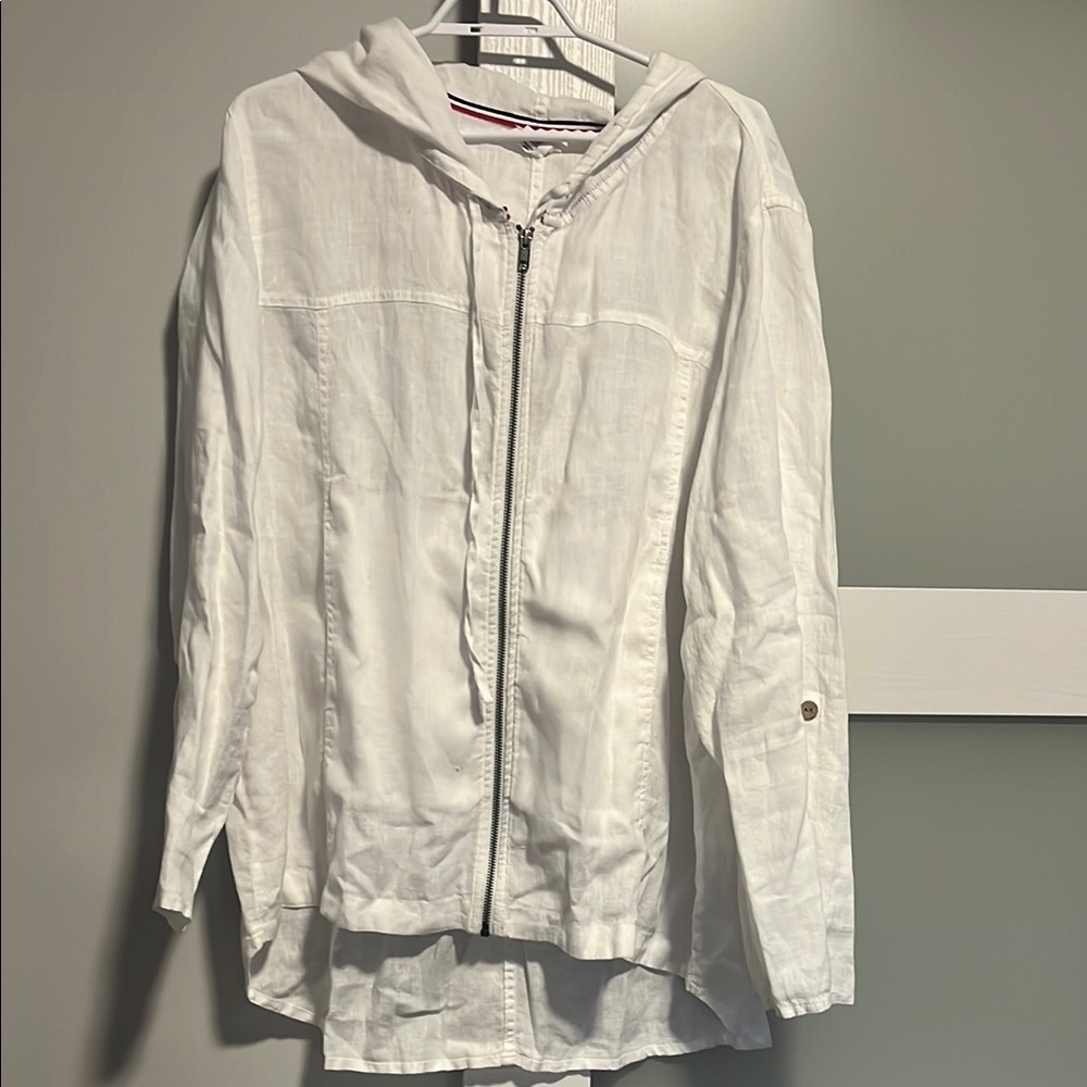 Sigrid Olsen White jacket with Hood